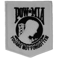 White POW MIA Patch | US Military Veteran Patches